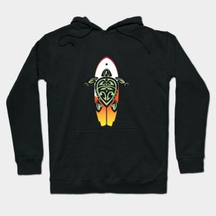 Tribal Turtle Tattoo Surfer Dude / Malibu Hoodie